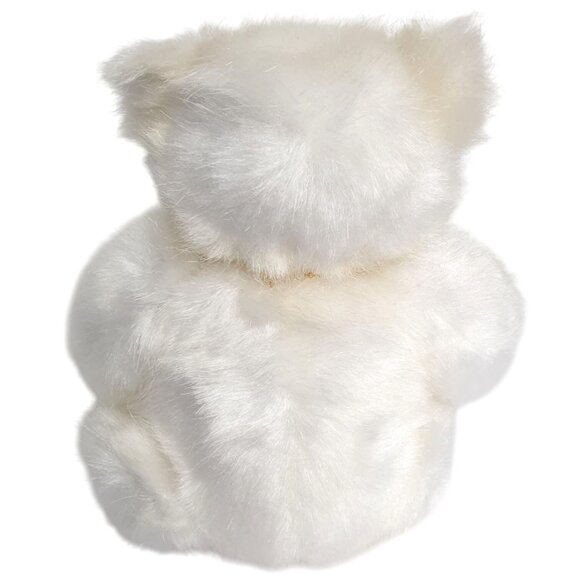 Dakin White Plush Bear of Faith Religious Teddy With Gold Cross Necklace 9" - Picture 4 of 6